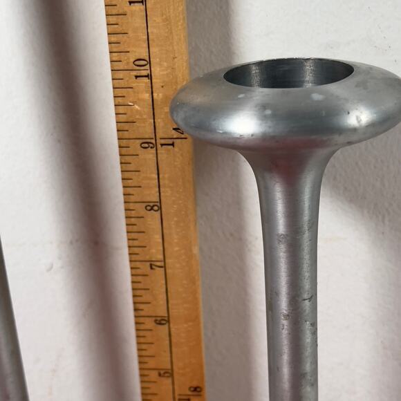 Ikea Kagla Aluminum Candle Holders Pair of 2 Scandinavian Y2K 14.5" & 10". - Picture 15 of 16